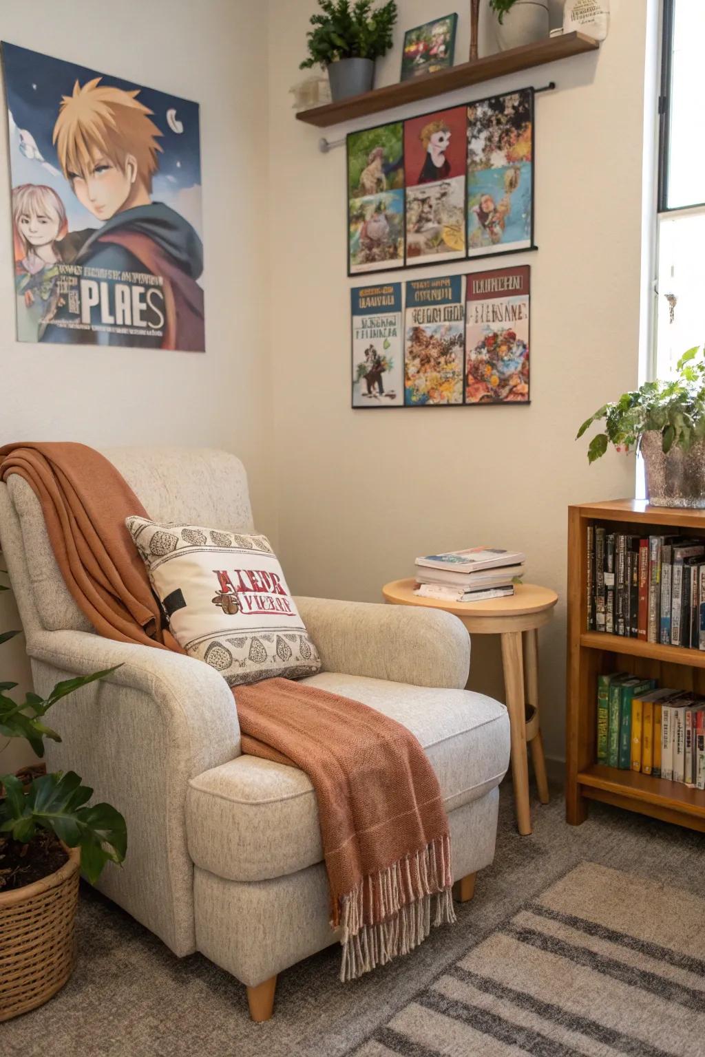 A reading spot is indispensable for manga devotees.