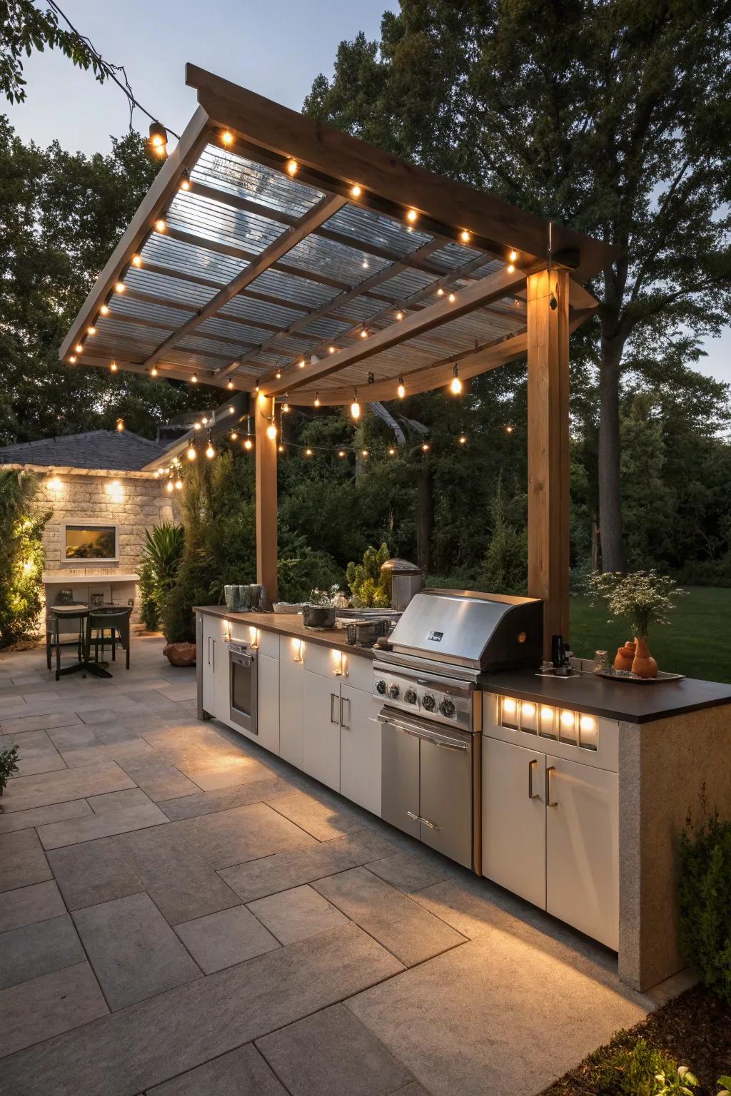 Solar-powered lights provide an effective and environmentally friendly lighting option.