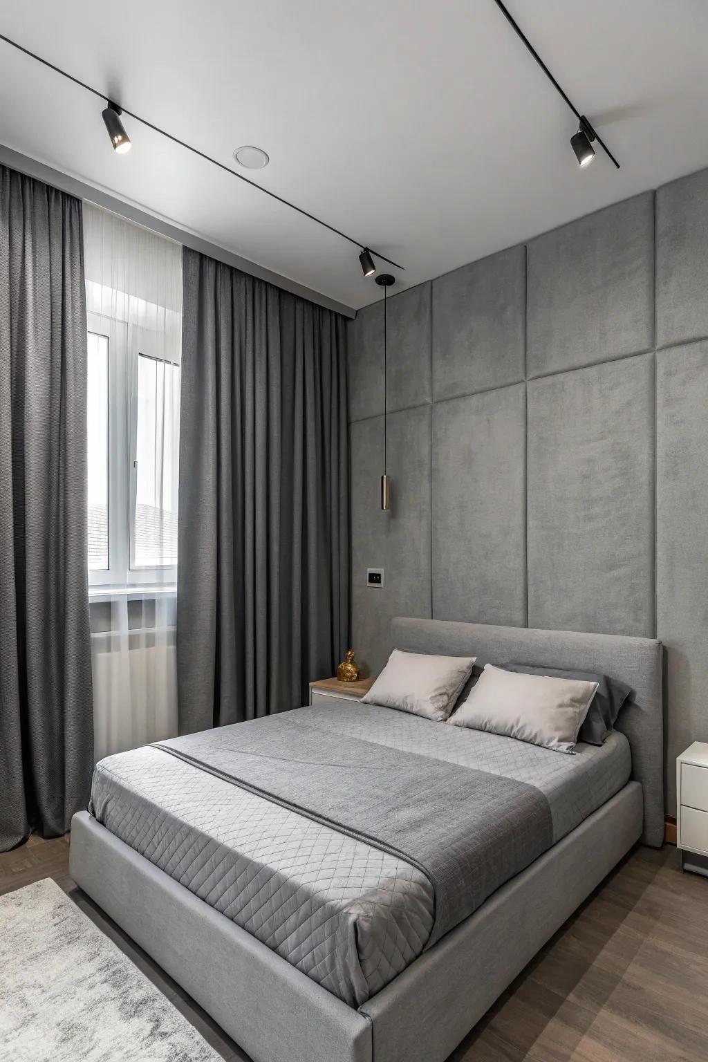 Monochromatic schemes craft a seamless, expansive feel in small bedrooms.