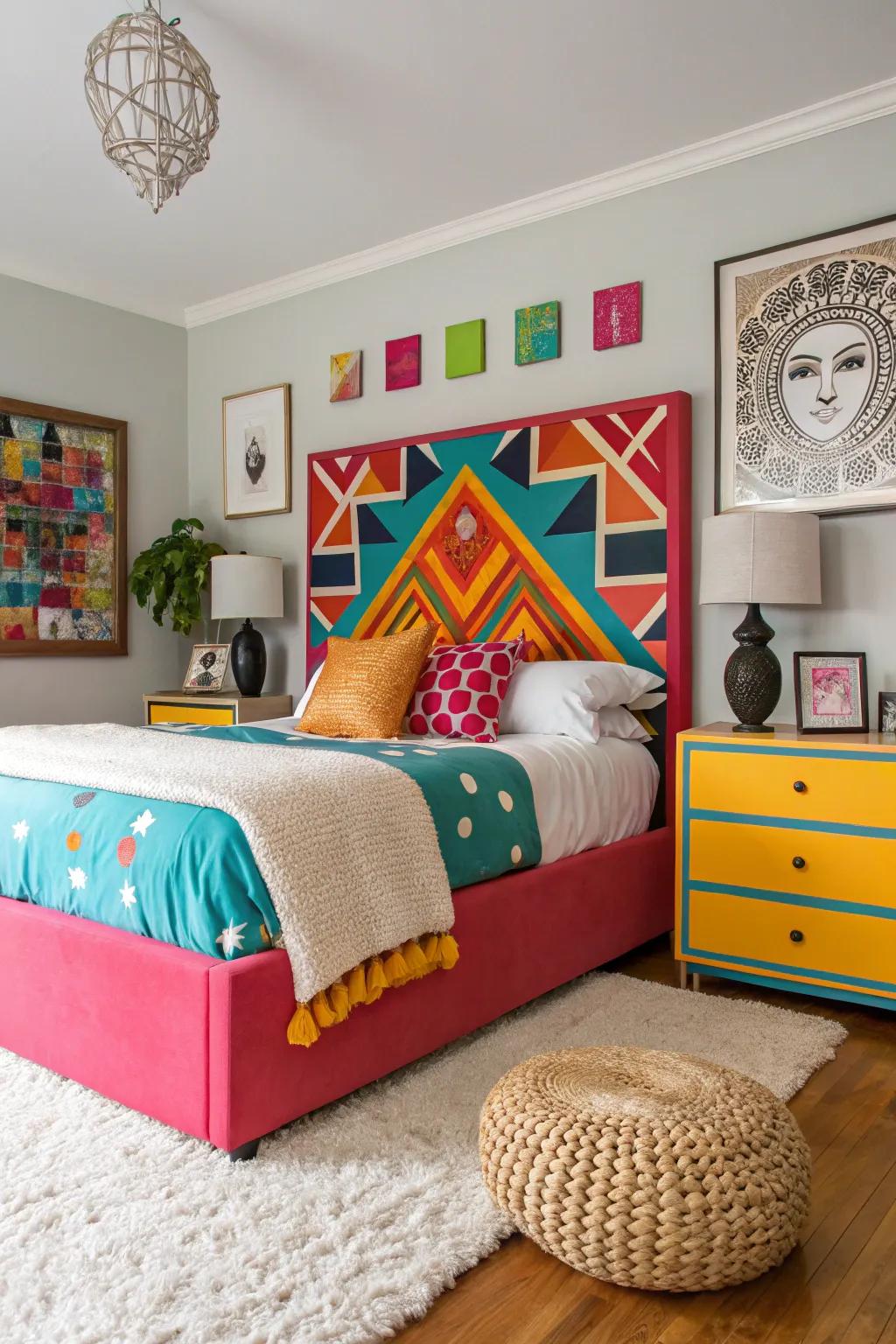 A fashionable headboard can become a bold focal point in your bedroom.
