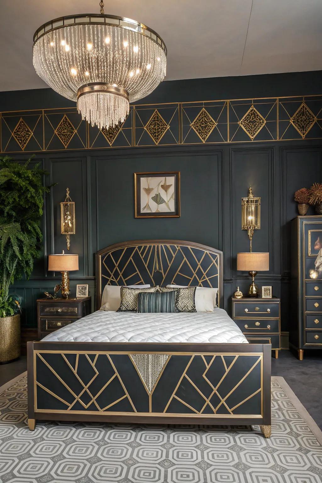Art Deco beds add a touch of vintage elegance to modern spaces.