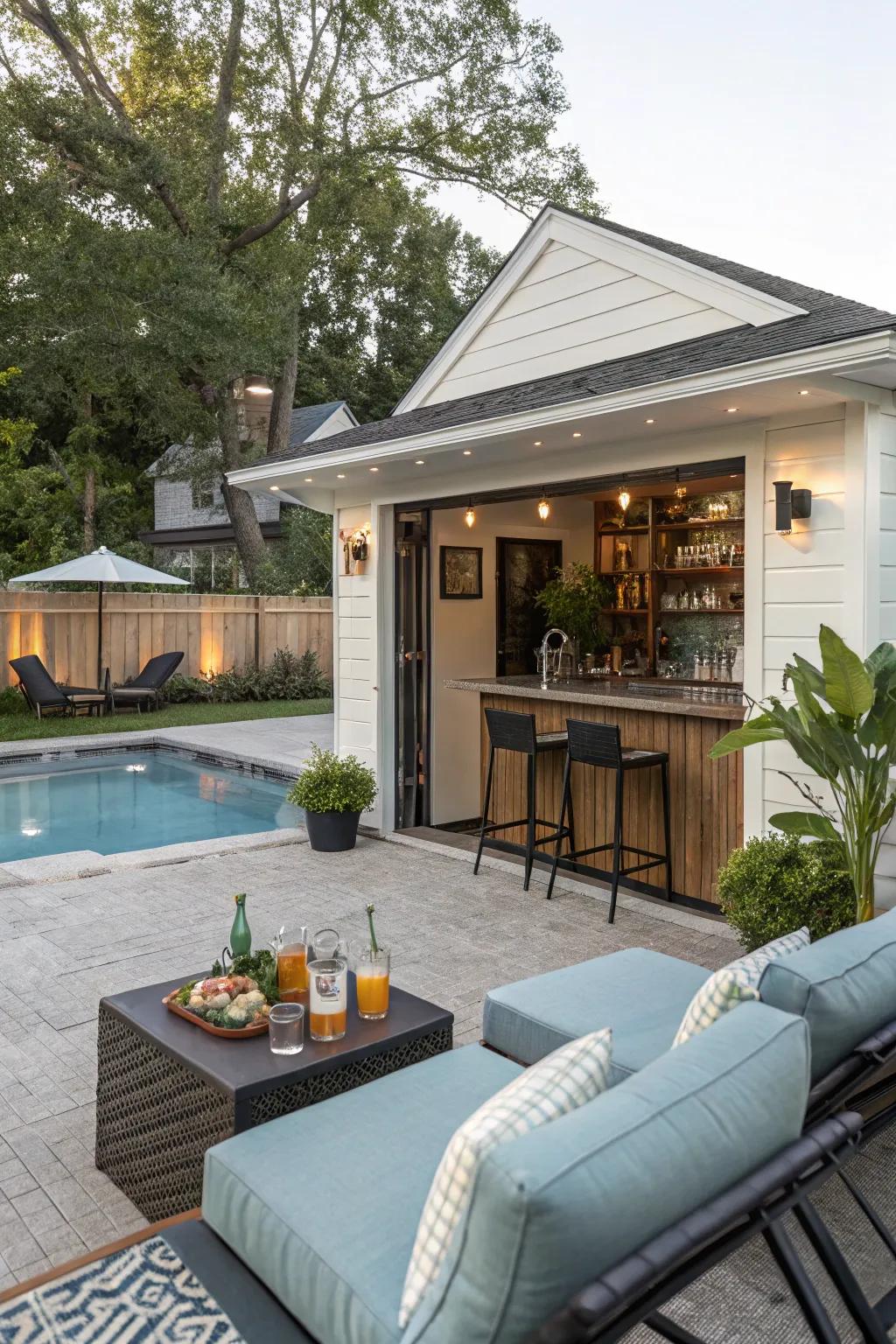 Flexible spaces cater to both relaxation and entertainment.