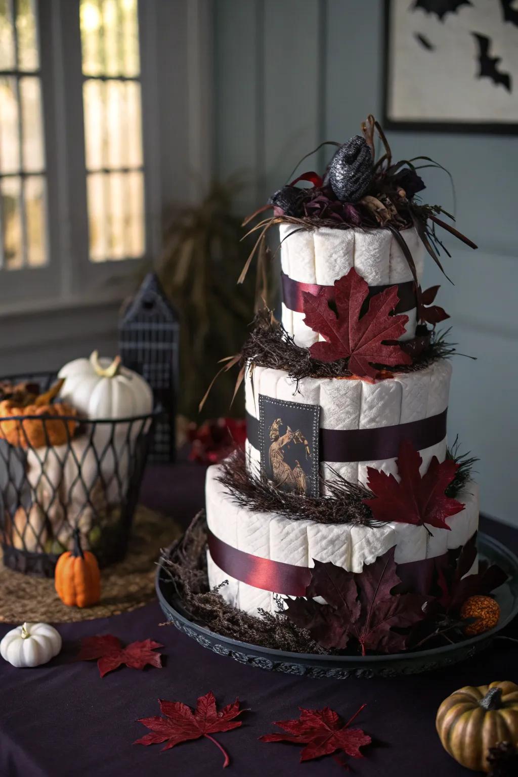 Gothic autumn nappy creations produce a daring and dramatic declaration.