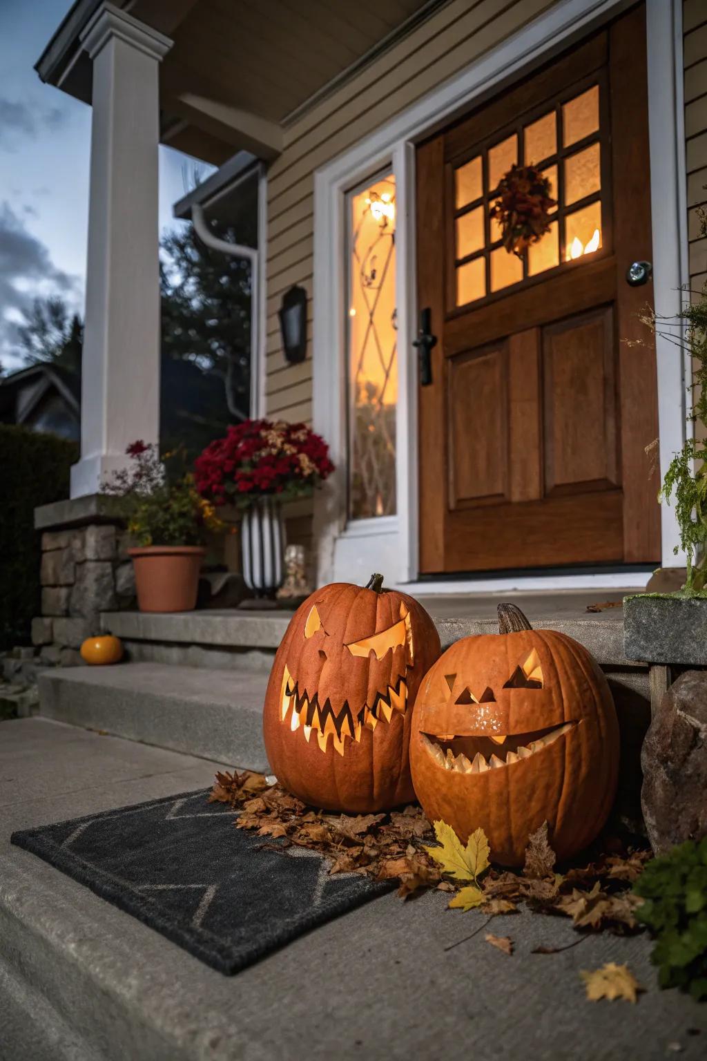 Mischief-maker pumpkins inject a lively and spooky ambiance into your Halloween.