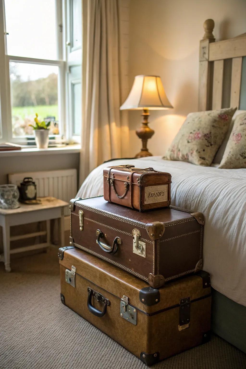 Upcycled carrying cases contribute design and safekeeping.