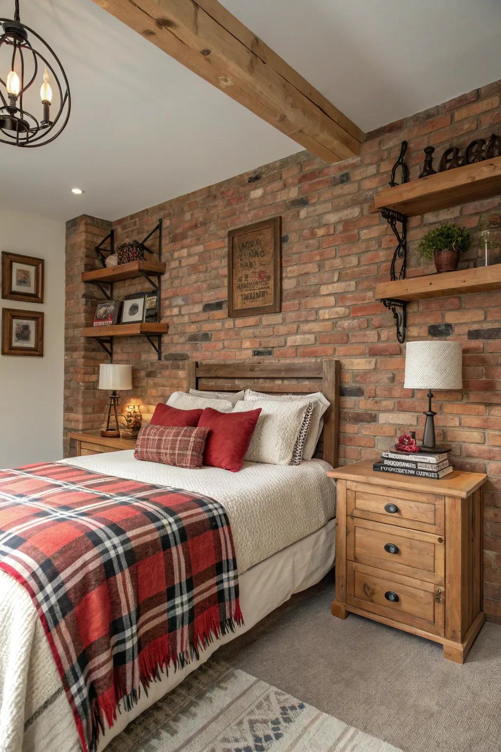 Stone or brick walls add country, natural texture.