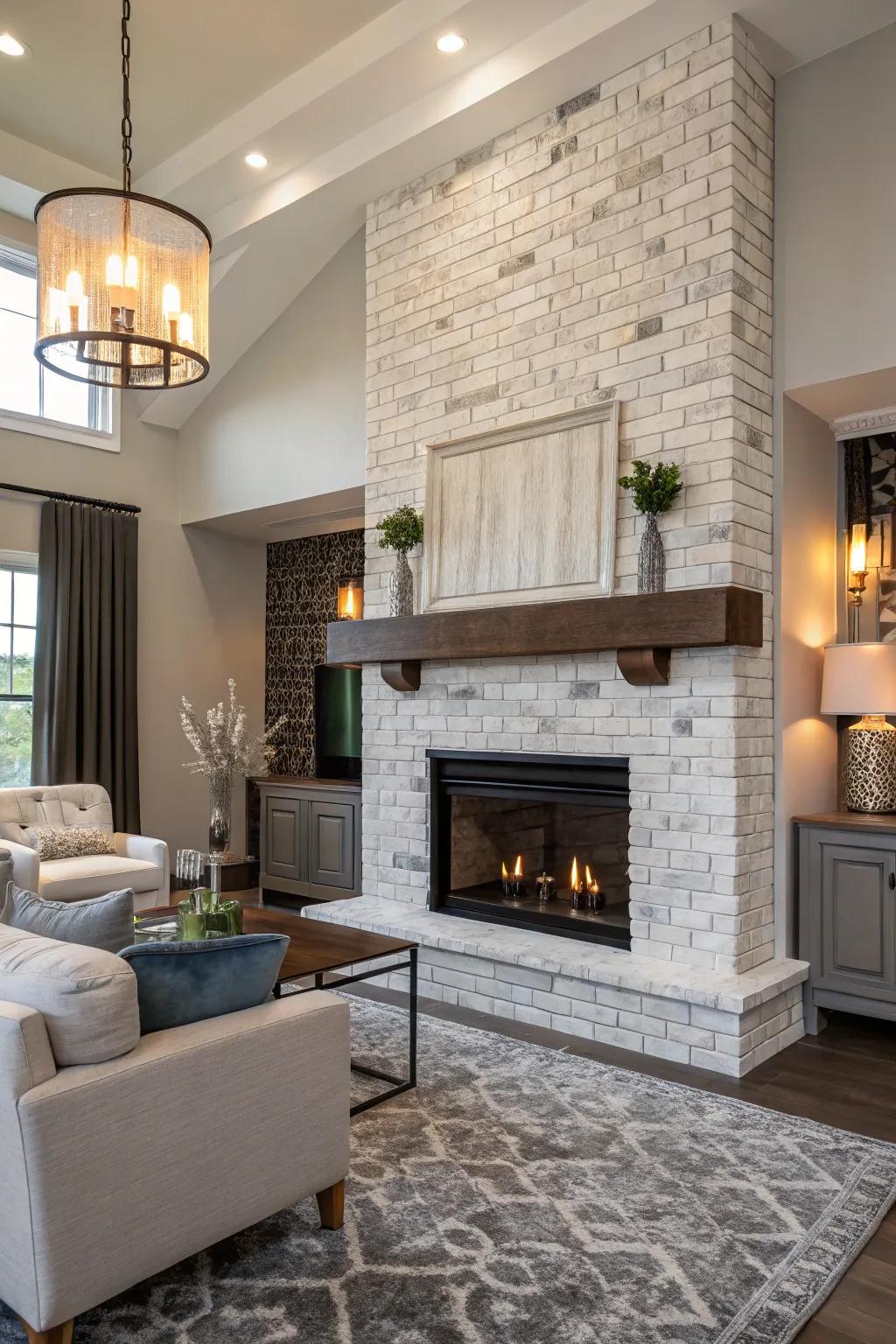 Duo-tone bricks add dimension and sophistication.