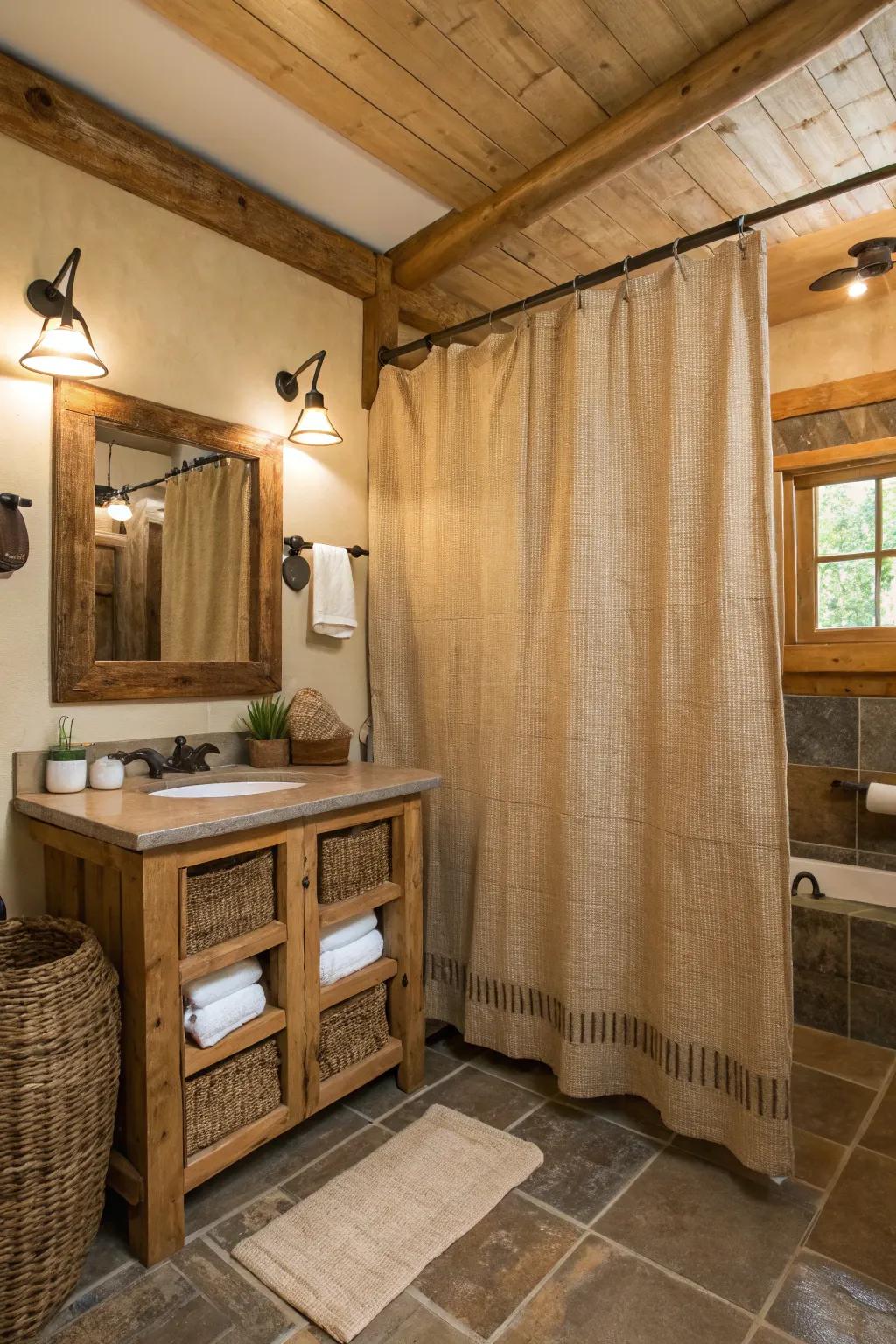 Rustic themes shape a warm, inviting atmosphere.