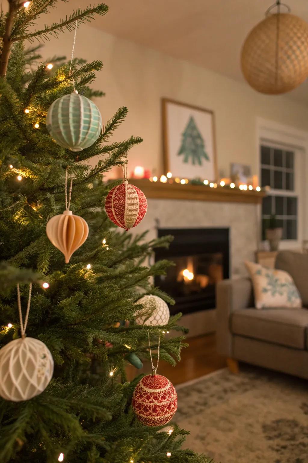 Handmade paper ornaments are so crafty.