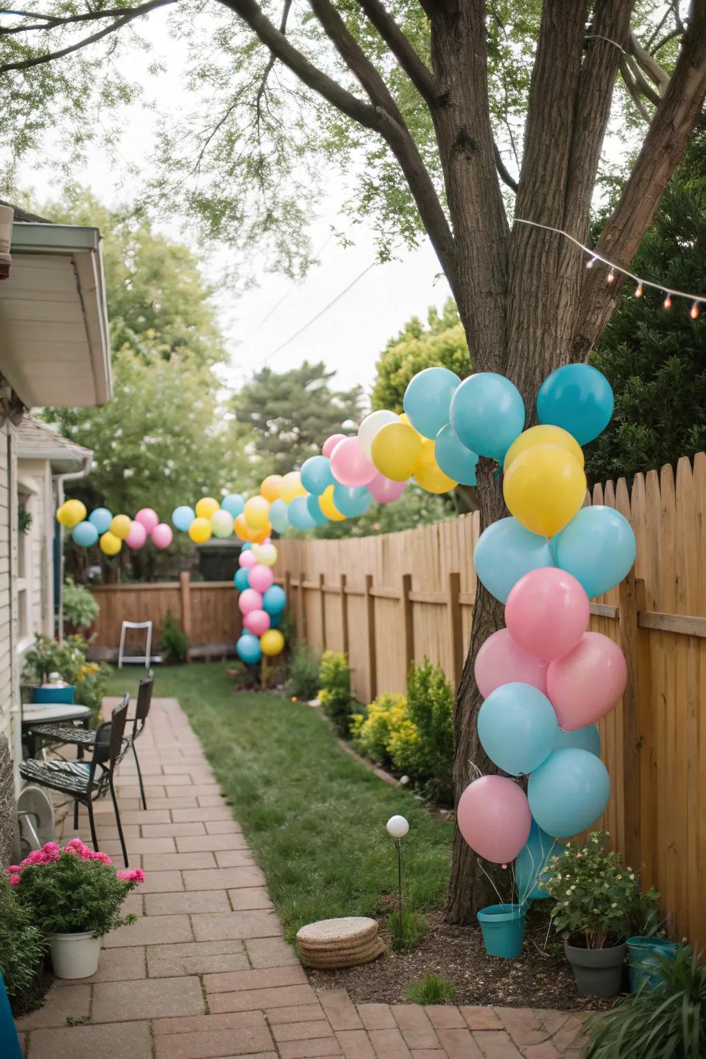 Vibrant balloon decorations adding a festive touch