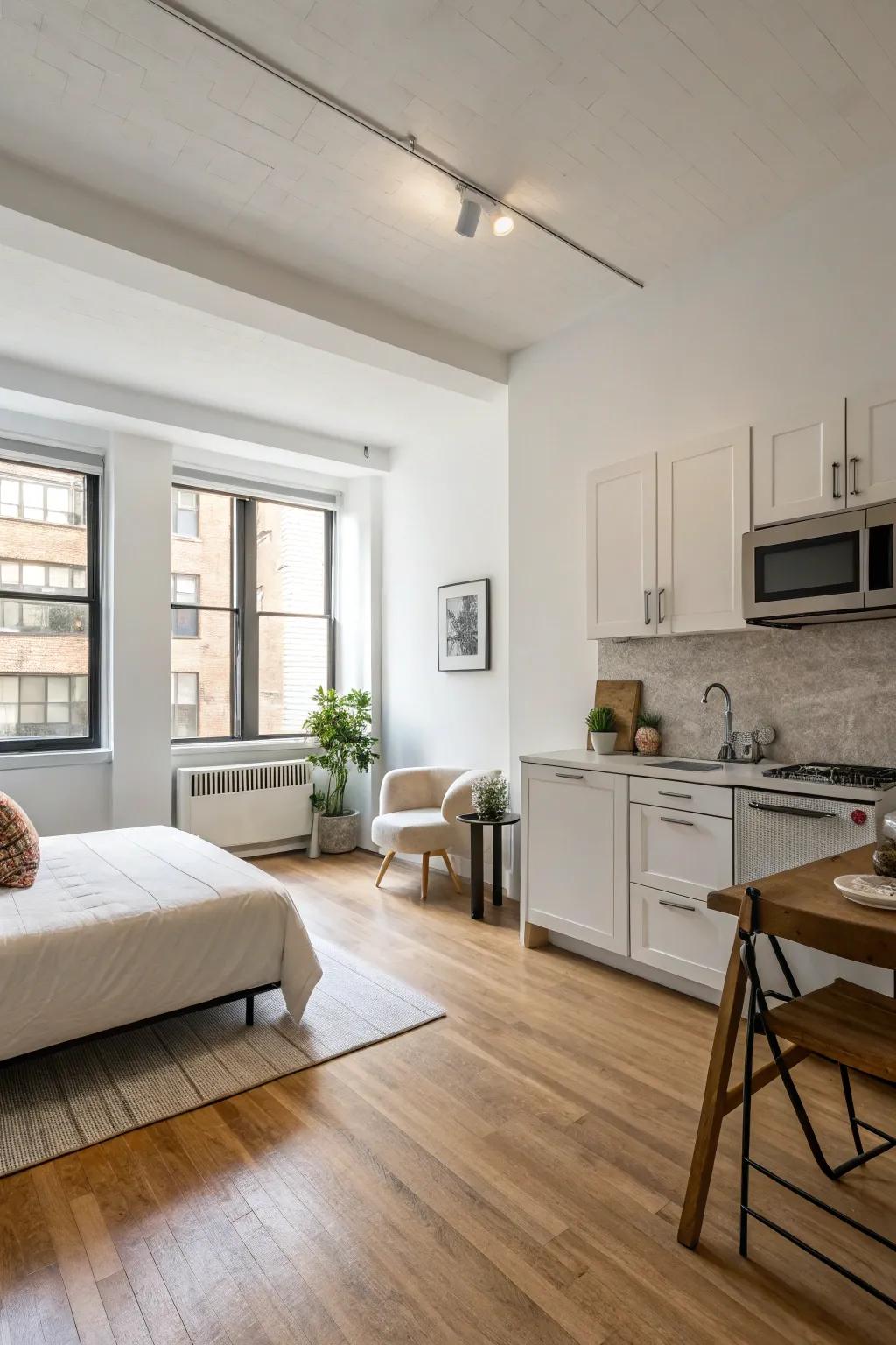 Minimalism spawns a serene and clutter-free space.
