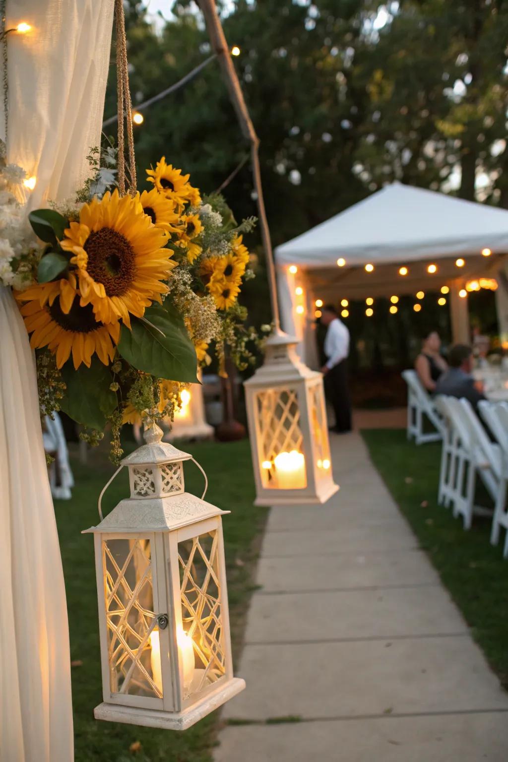 Sunshine bloom-ornamented lights conceiving a bewitching ambiance.