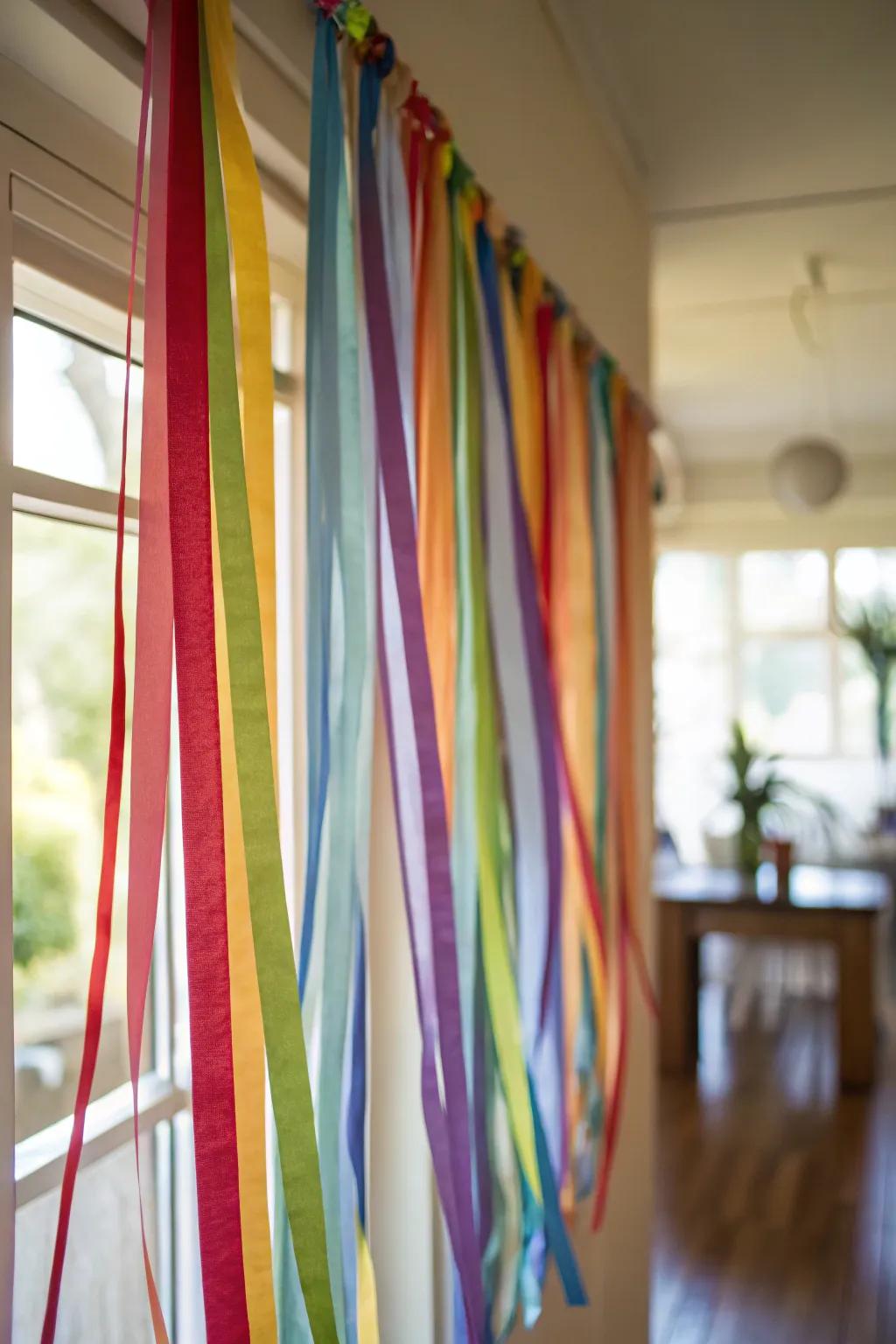 A vibrant cord cascade serves as an ideal portrait backdrop.