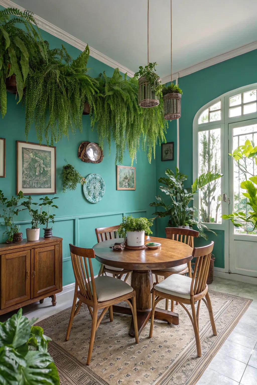 Greenery and teal forge a refreshing equilibrium