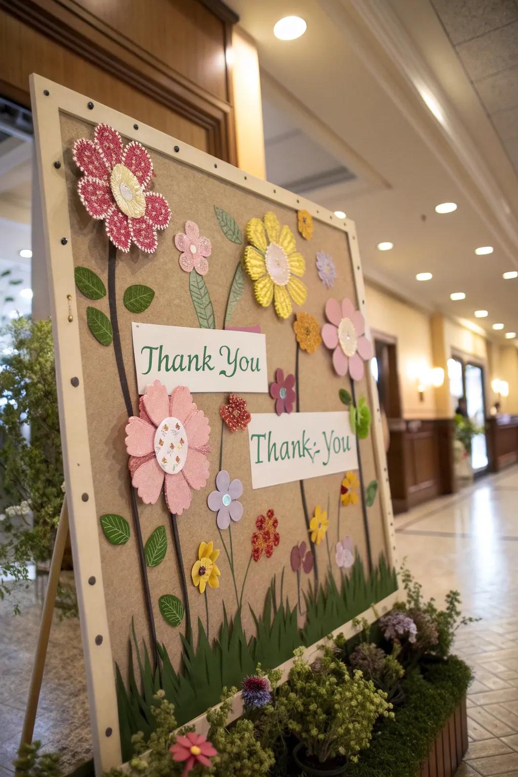 A Garden of Thankfulness blooming with thanks.