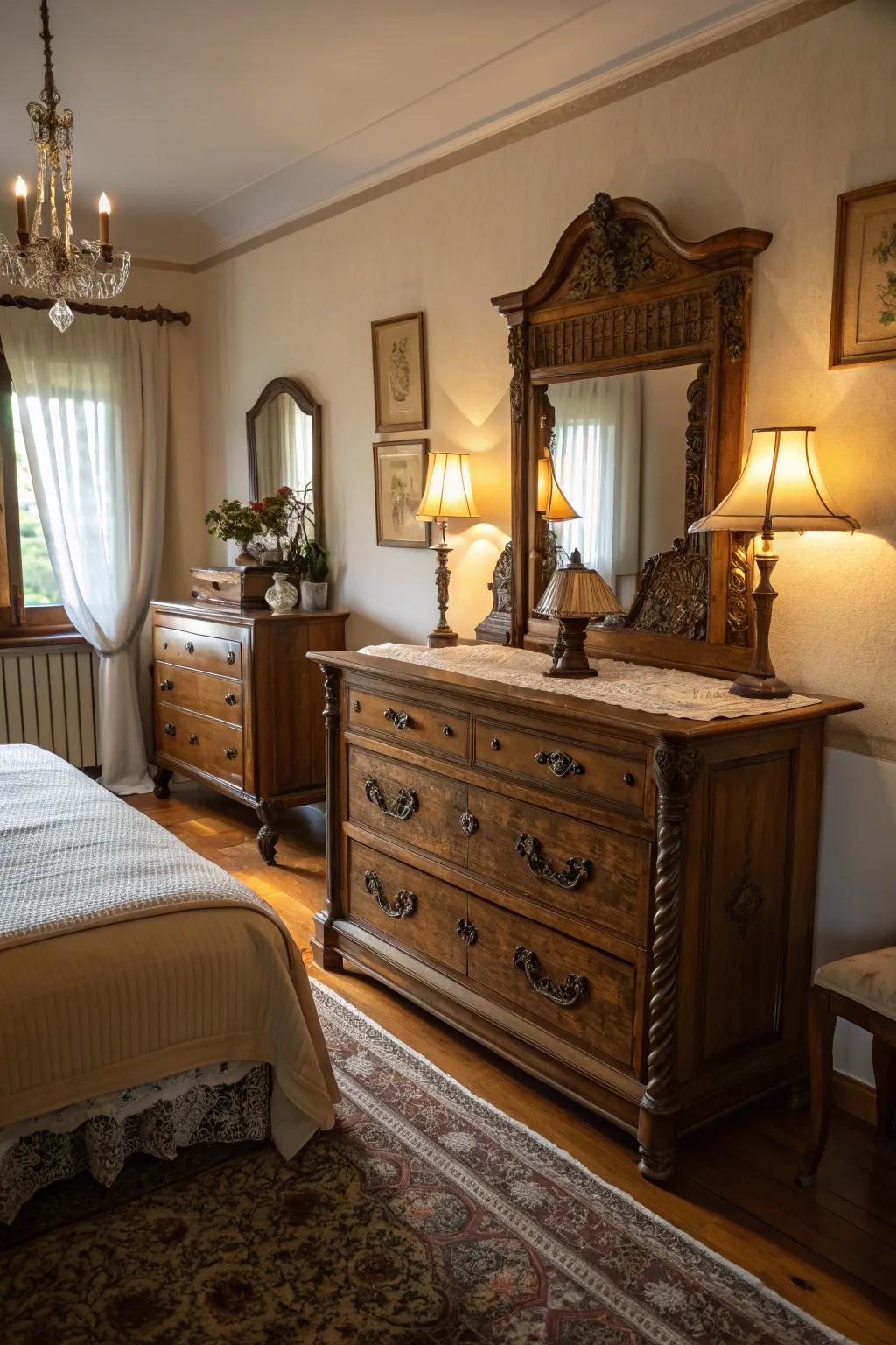 Antique items add history and grace.
