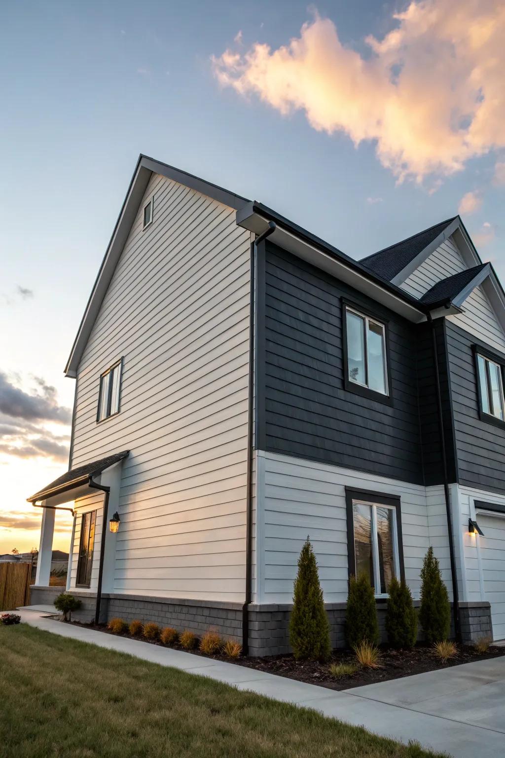 A home featuring sleek DuoShade siding.