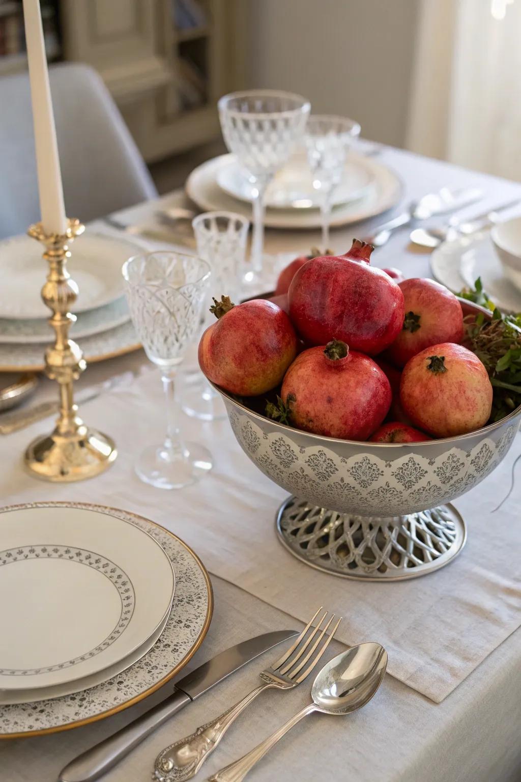 Natural elegance is captured in a bowl of scarlet fruits.