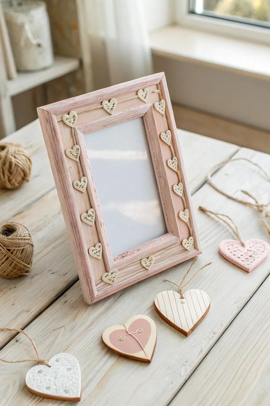 Transform the old into gold via this captivating DIY heart-adorned reminiscent enclosure, optimal for exhibiting your treasured recollections this Valentine's Day.
