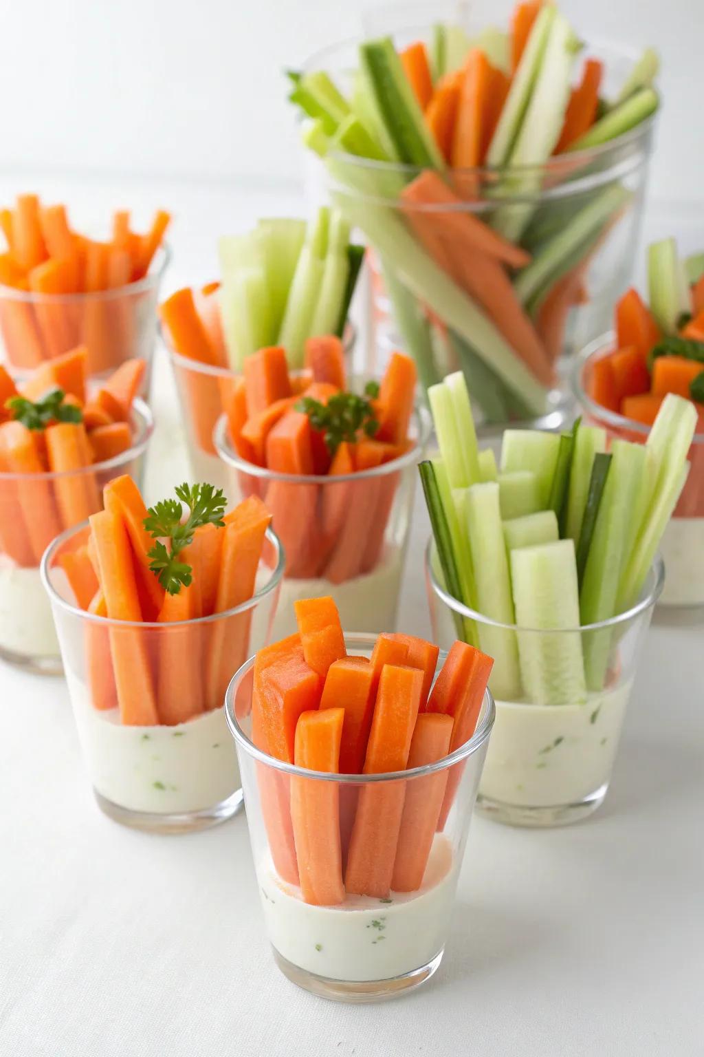 Individual cups for easy party servings.