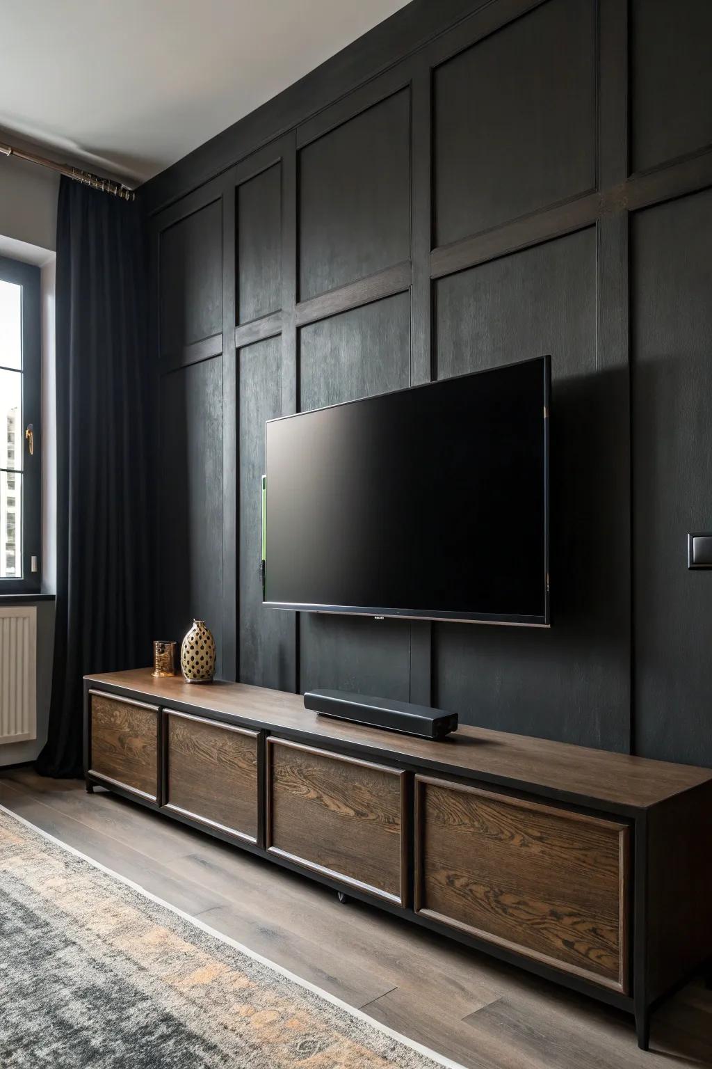 Camouflaging your TV allows it to blend into the background.