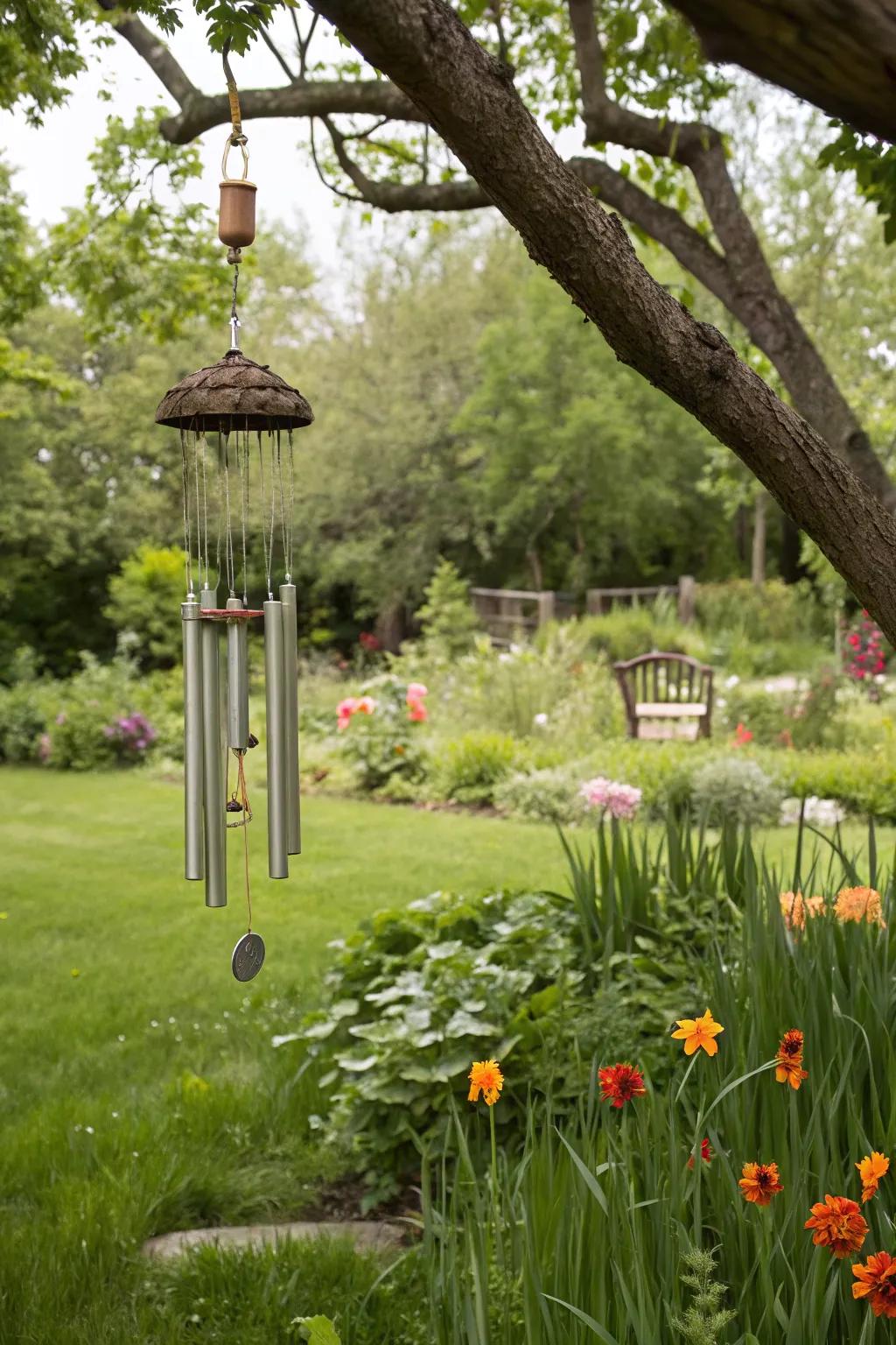 Aeolian bells enrich any garden with melodious charm.