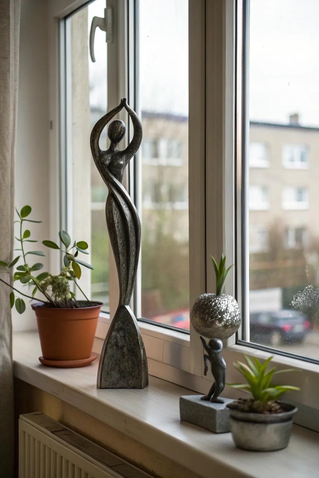 Sculptural forms seize focus and append sophistication.