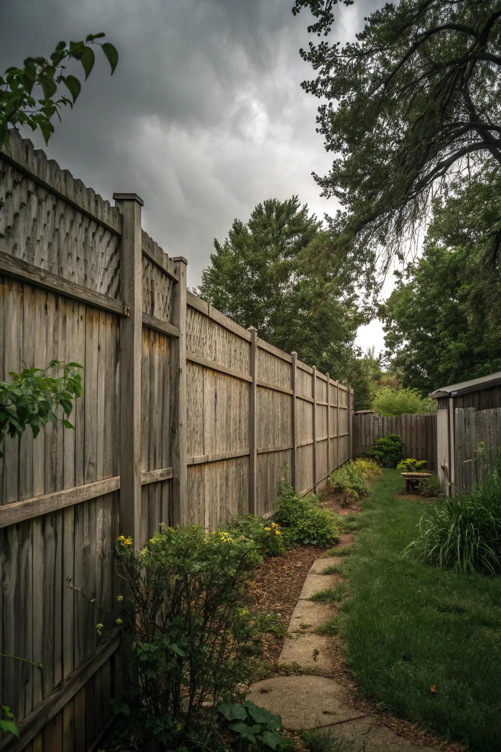 Shadowbox fences deliver privacy and visual appeal.