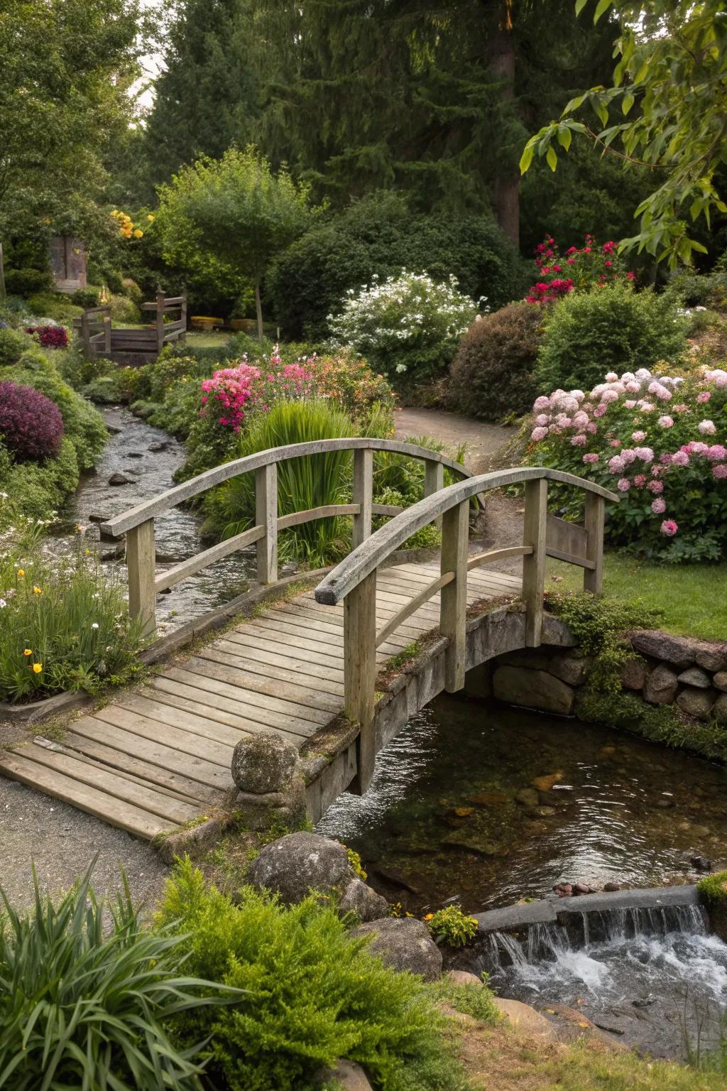 Attach a touch of magic through a picturesque wood walkway.