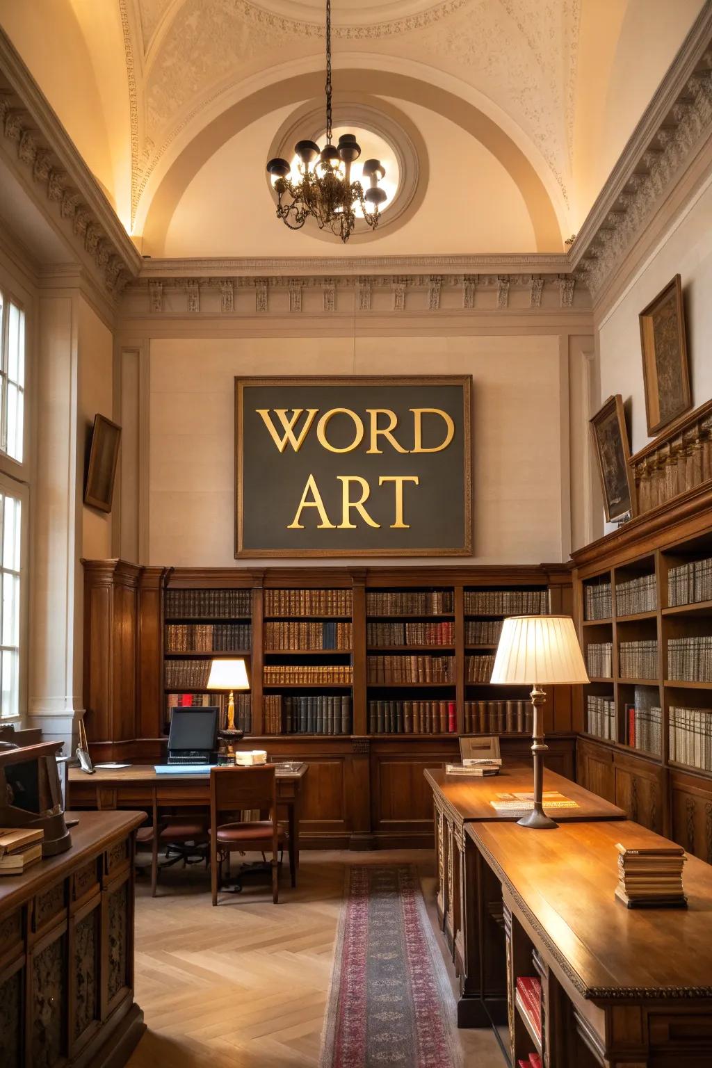 Classical lettering contributes timeless charm.