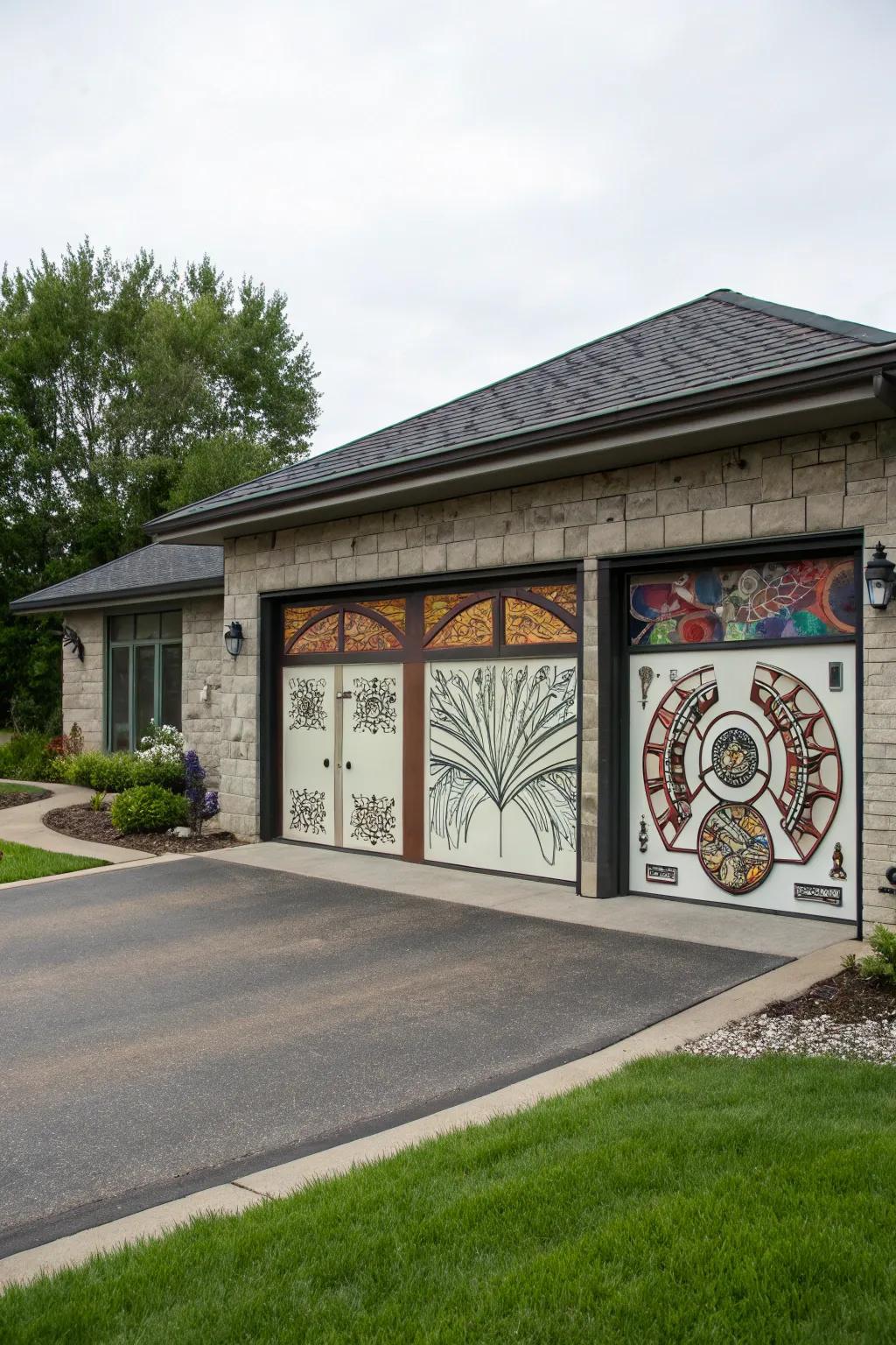 Convey your style via inventive garage door designs.