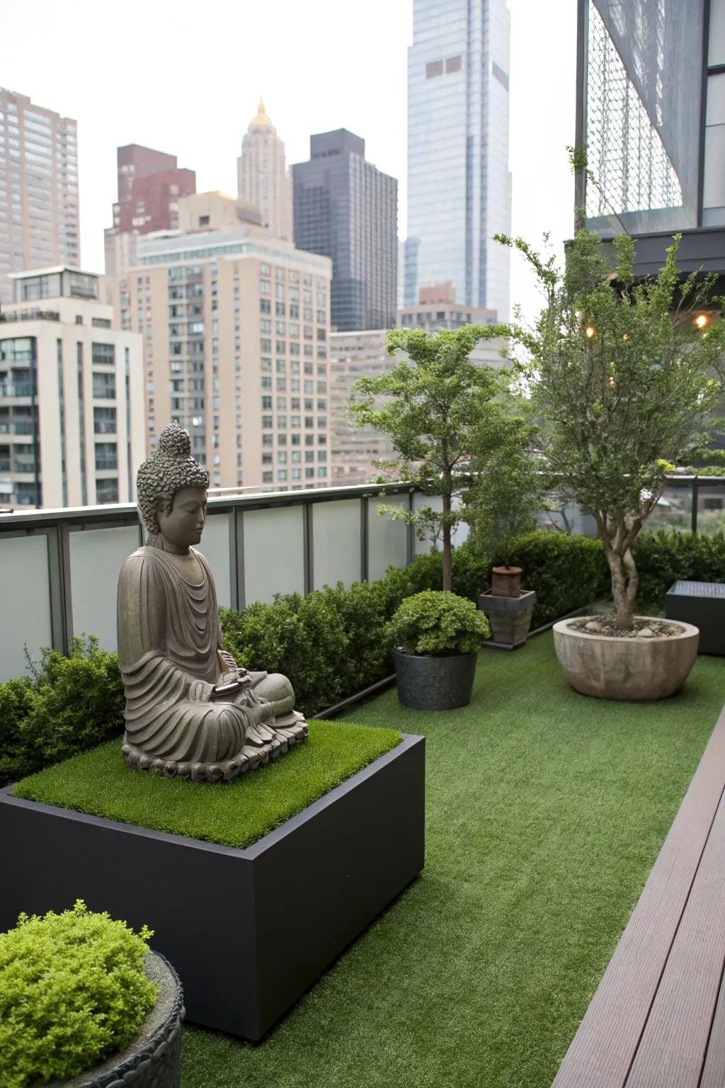 A city high-rise escape offers a serene break in the city.