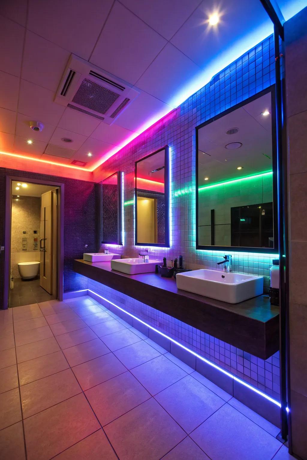 Dynamic color options using LEDs.