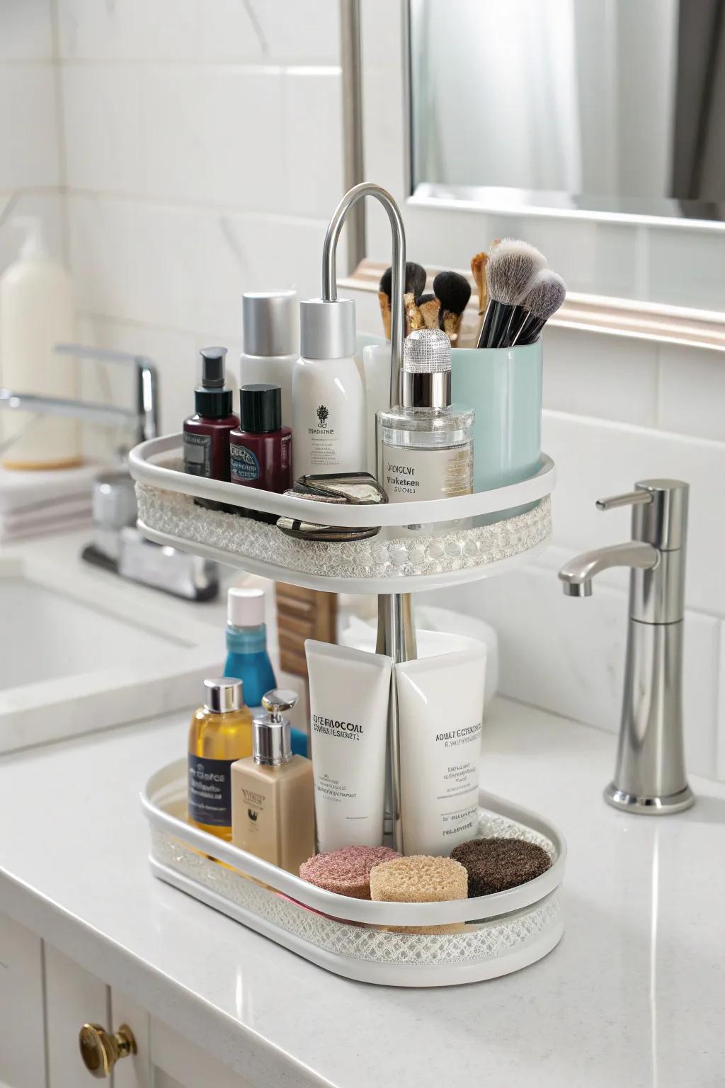 Upward trays make the most of space while keeping style.