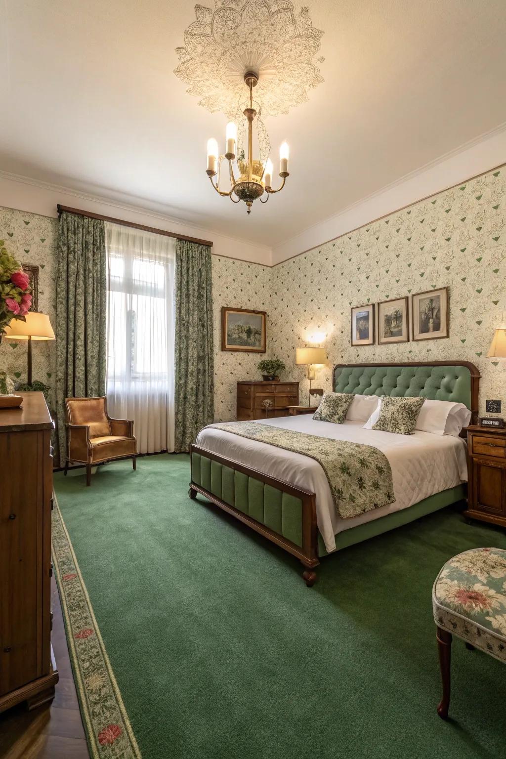 Unique decor adds interest.