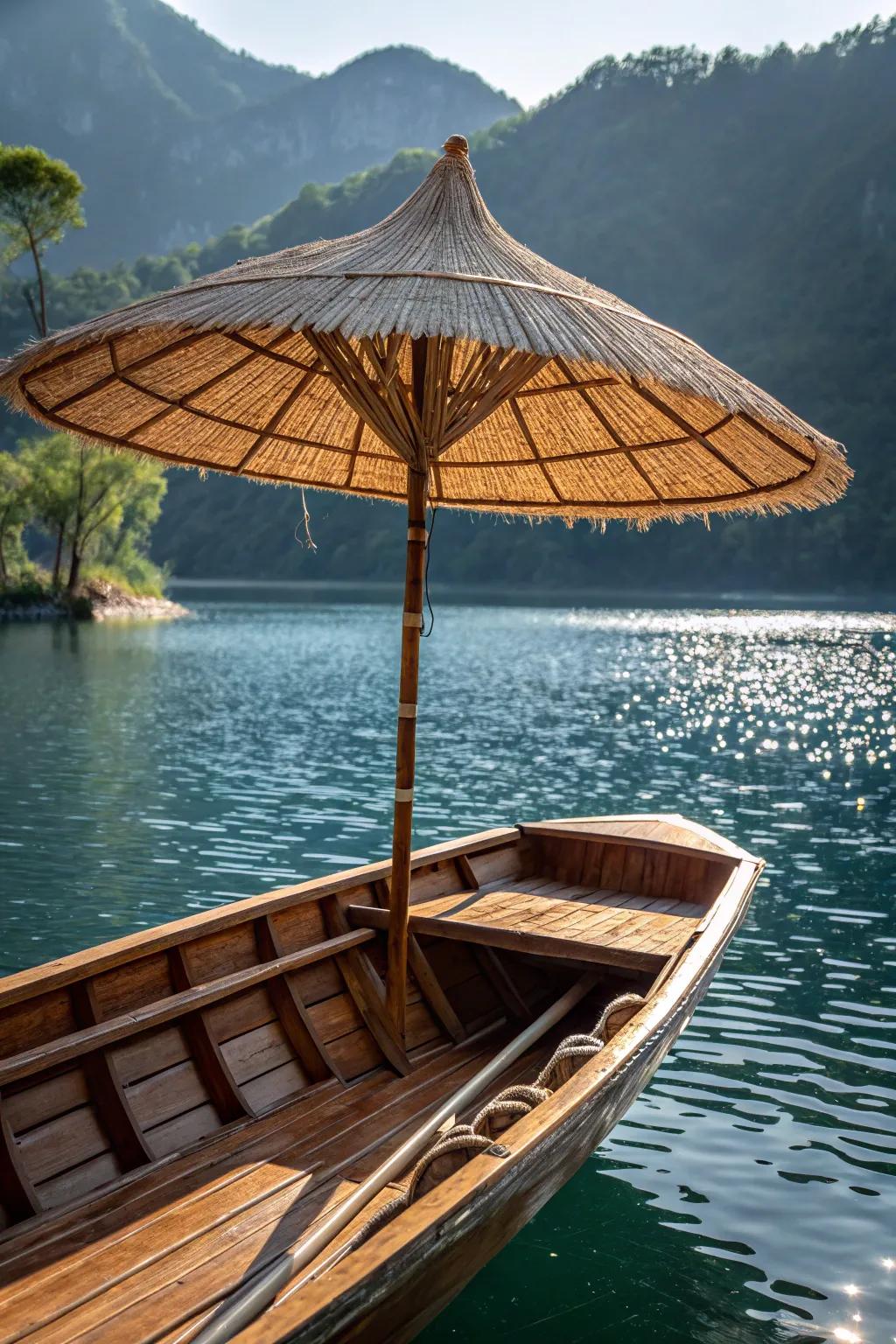 Make your boat experience better with this rustic DIY bamboo shade - where craftsmanship meets nature.