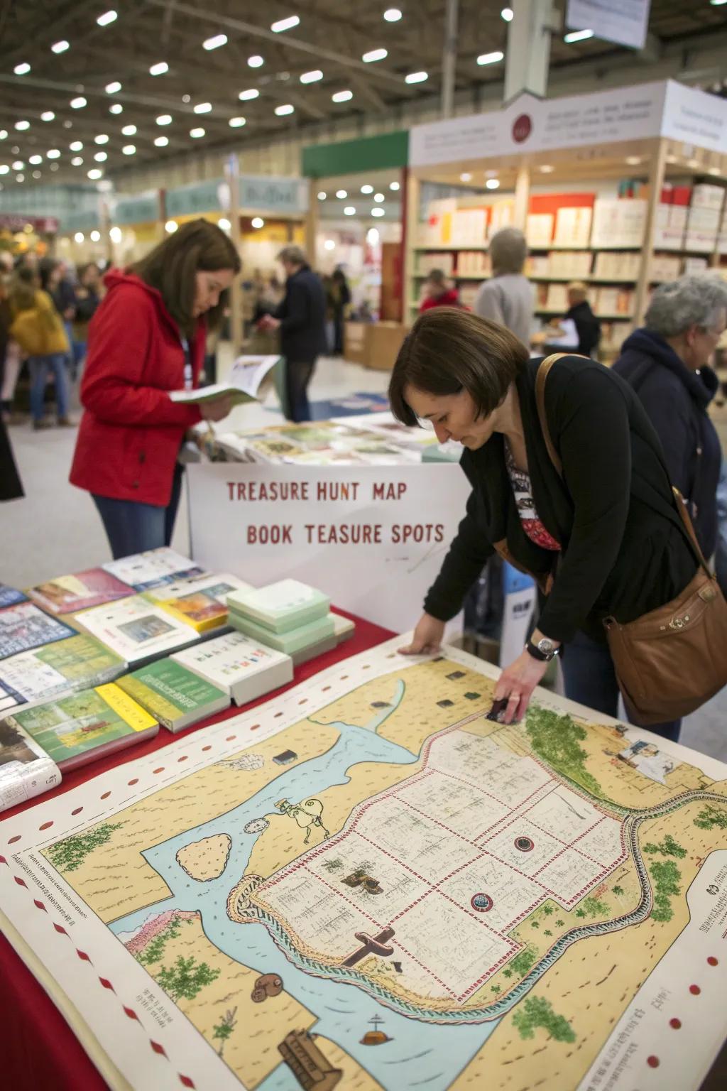 A treasure trail blueprint contributes an adventurous twist to the book fair.