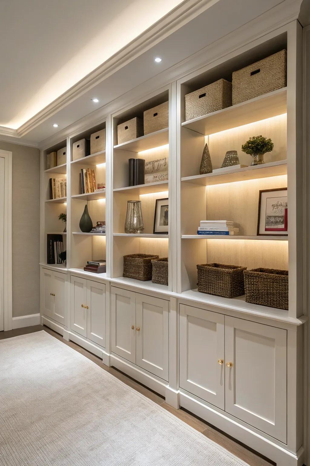 Alternating open and enclosed sections delivers both balance and flexibility.