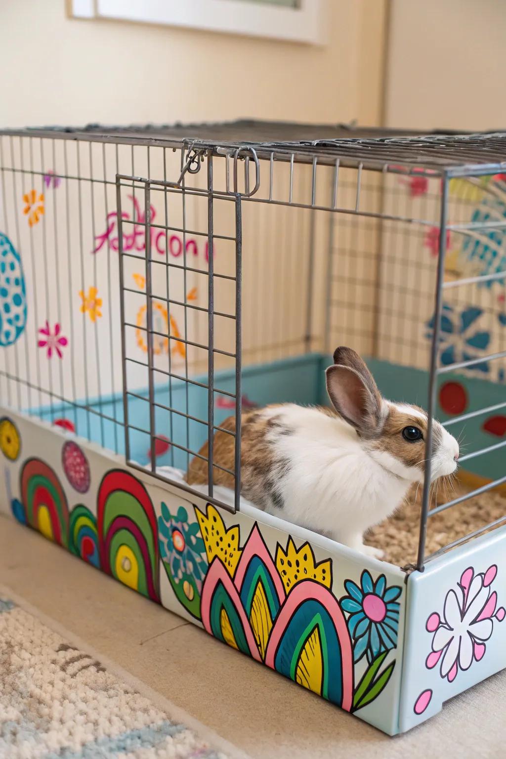 Inventive touches inject beauty and inventiveness into the bunny’s abode.