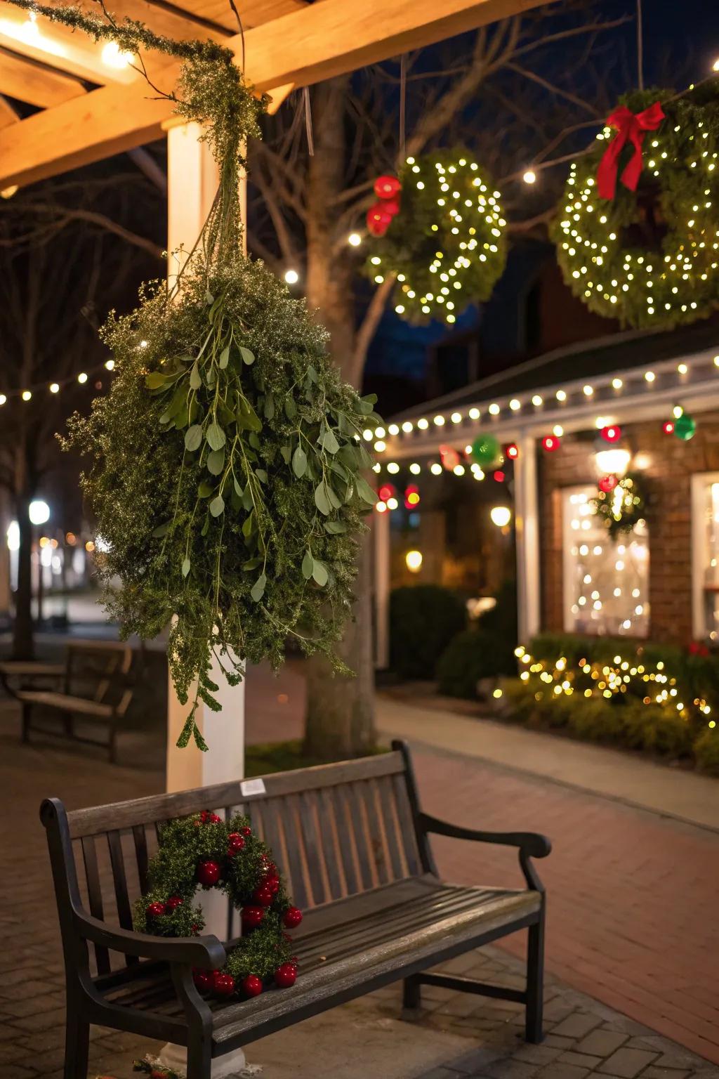 Kissing boughs add a classic and charming touch.
