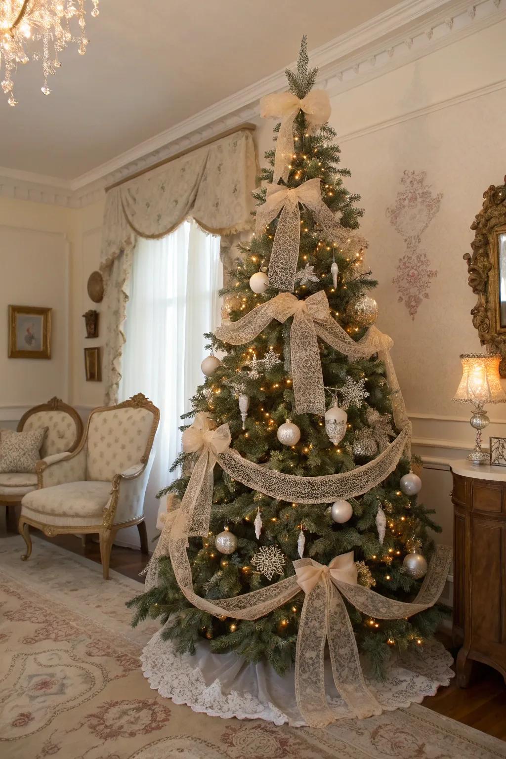 Queen Victoria Era Elegance fashions a timeless and graceful Christmas tree theme.