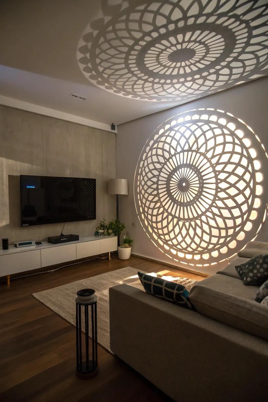 Add dimension with 3D circle installations.