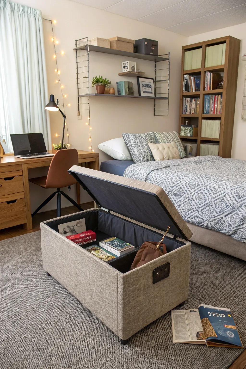 Adaptable furnishings optimize usefulness.