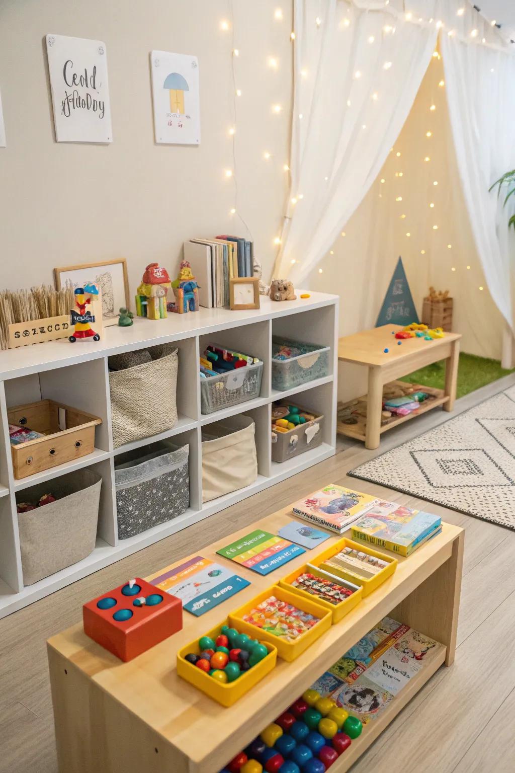 Quiet activity kits keep little hands busy and minds engaged.