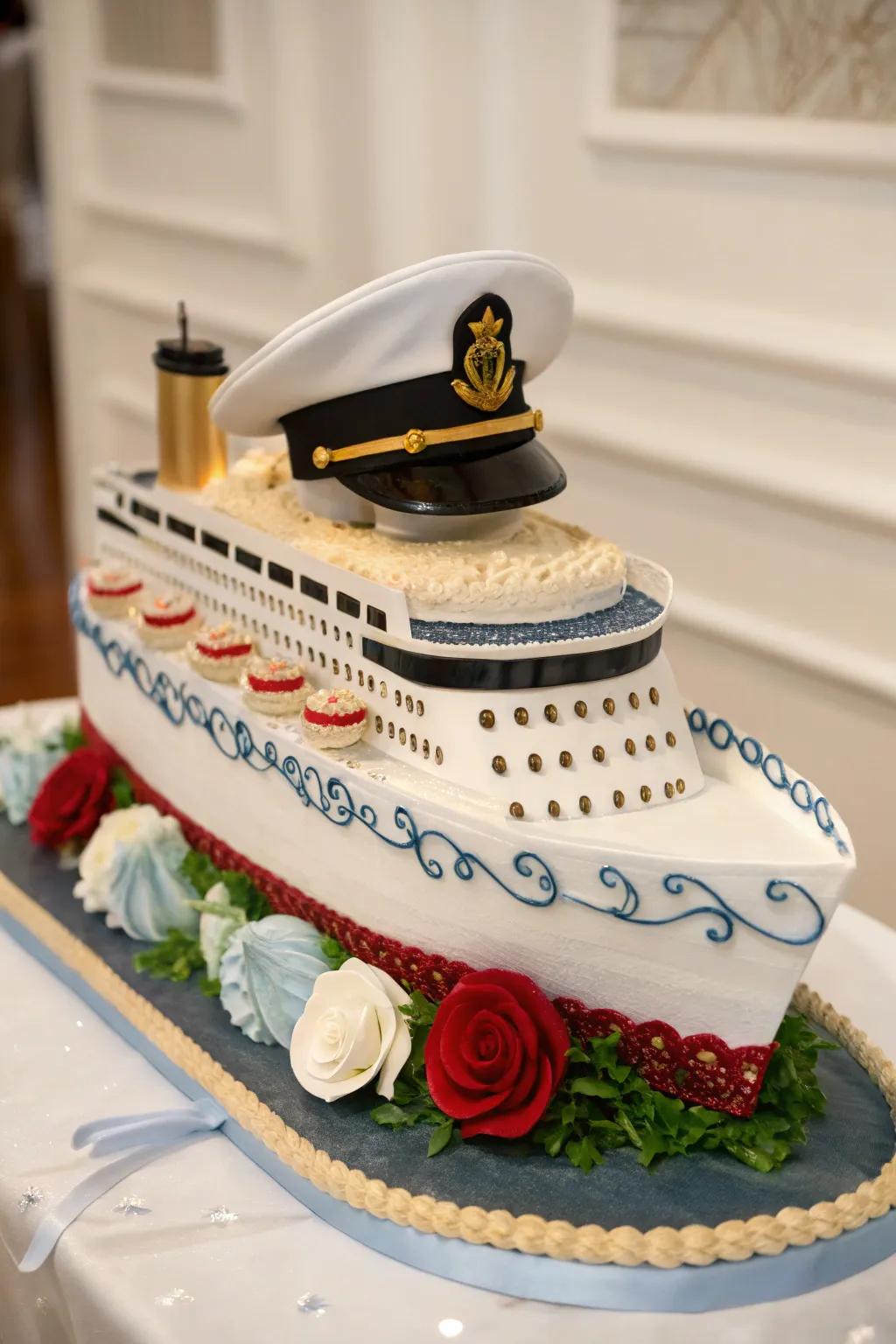 With this commander's cap, you can achieve a commanding cake topper.