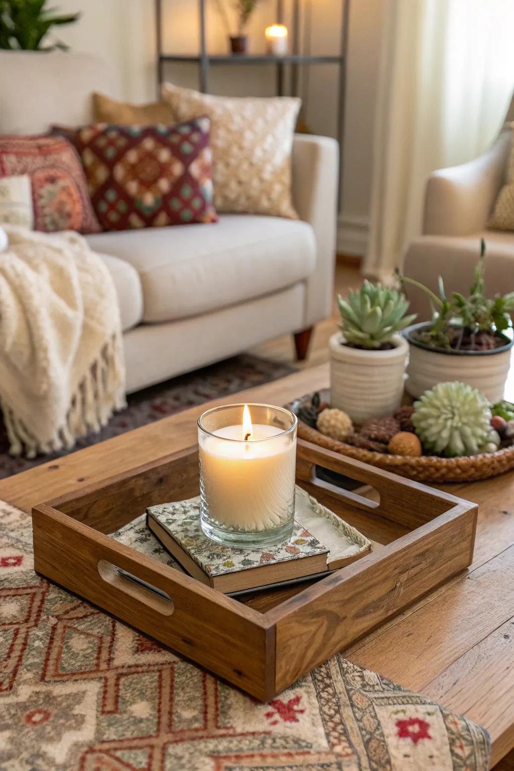 An olfactory ambiance featuring aromatic components on a base.