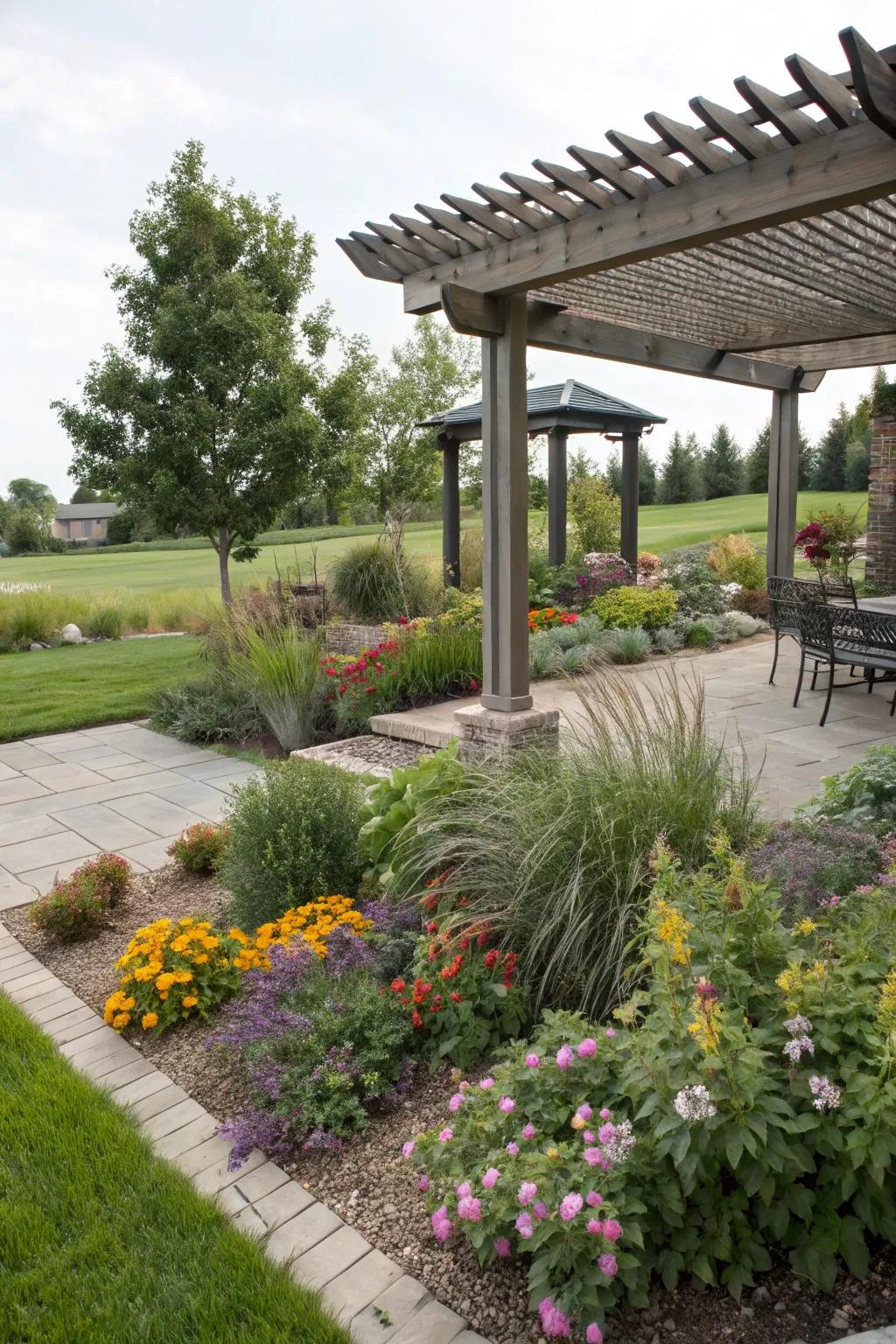 Shaded structures provide comfort and protection in your outdoor space.