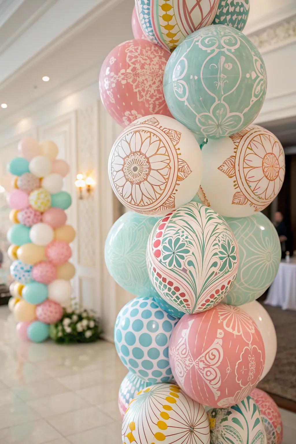 Balloon artistry adding a playful yet elegant touch to the party.