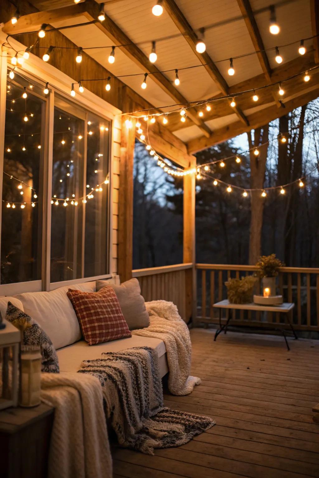 Illuminate your porch through charming lighting.