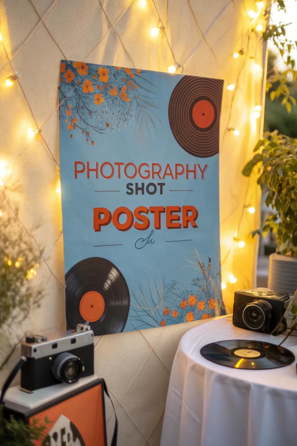 Add a touch of nostalgia with retro-inspired event posters.